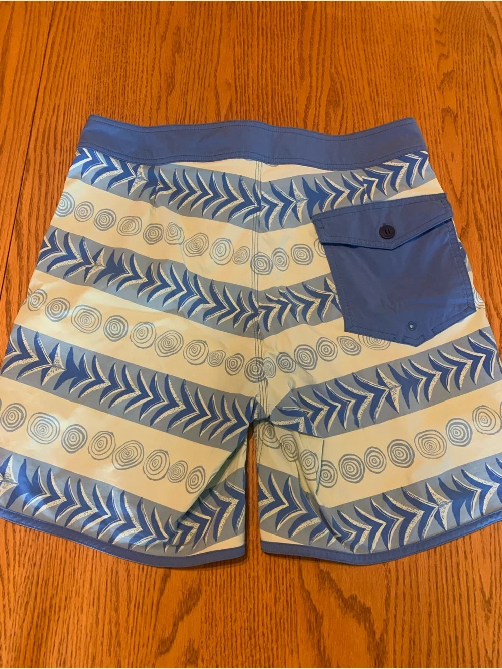 Patagonia Blue Patterned Board Shorts (34in waist)